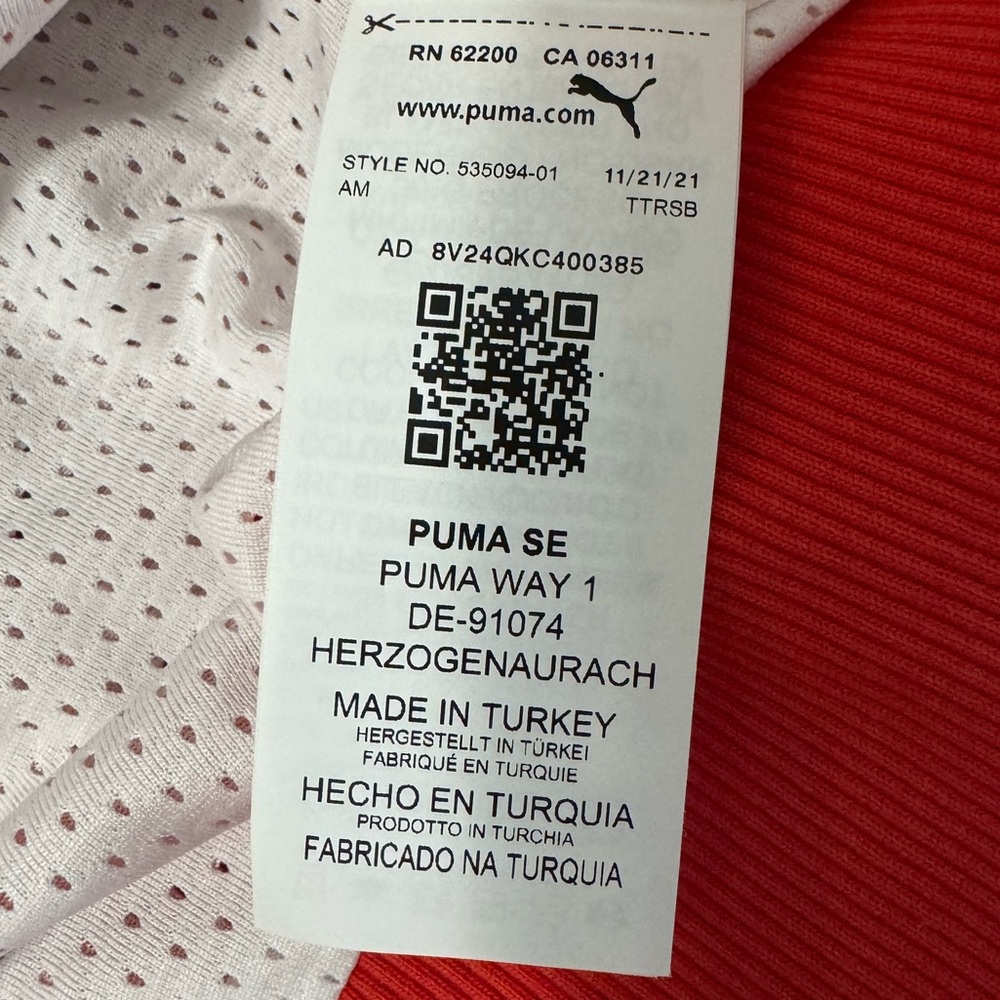 PUMA Men’s BMW Motorsport Crew Neck Mesh Shooting Shirt Size L - Picture 6 of 9